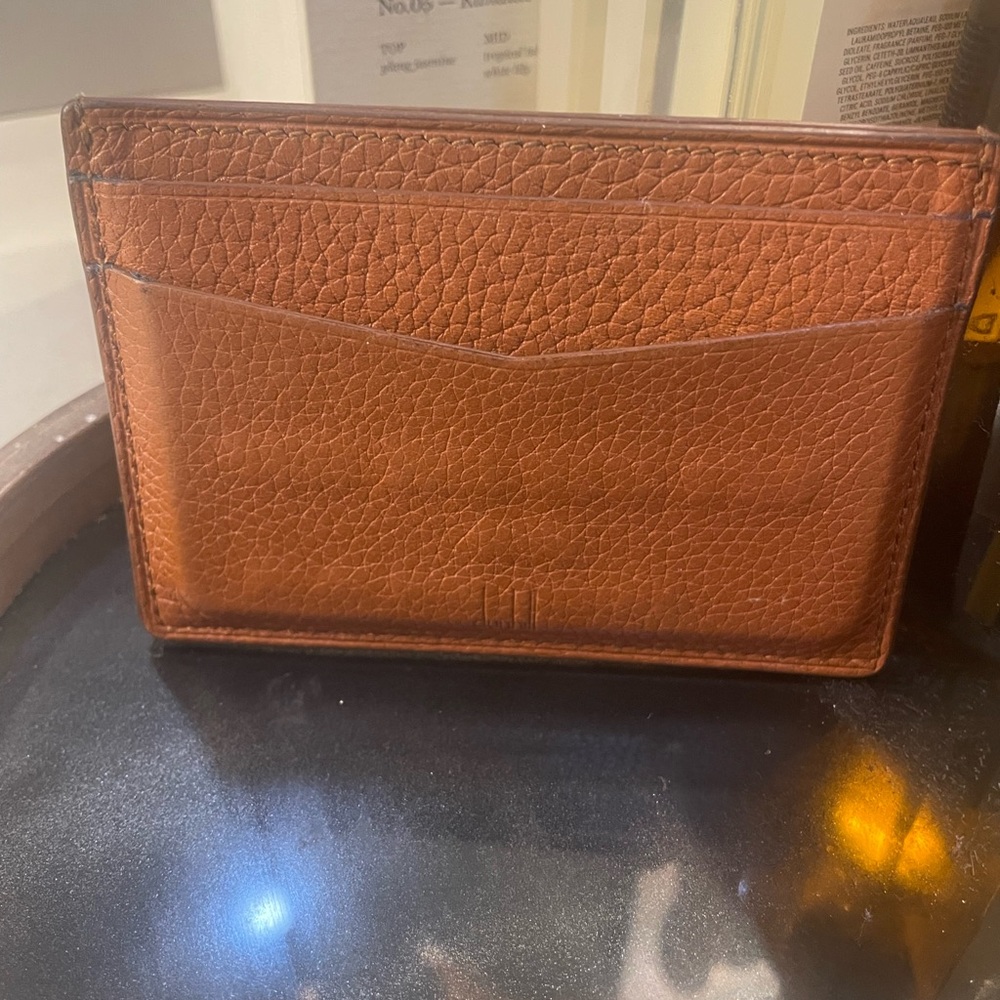 Alfred Dunhill Brown Leather Card Holder